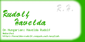 rudolf havelda business card